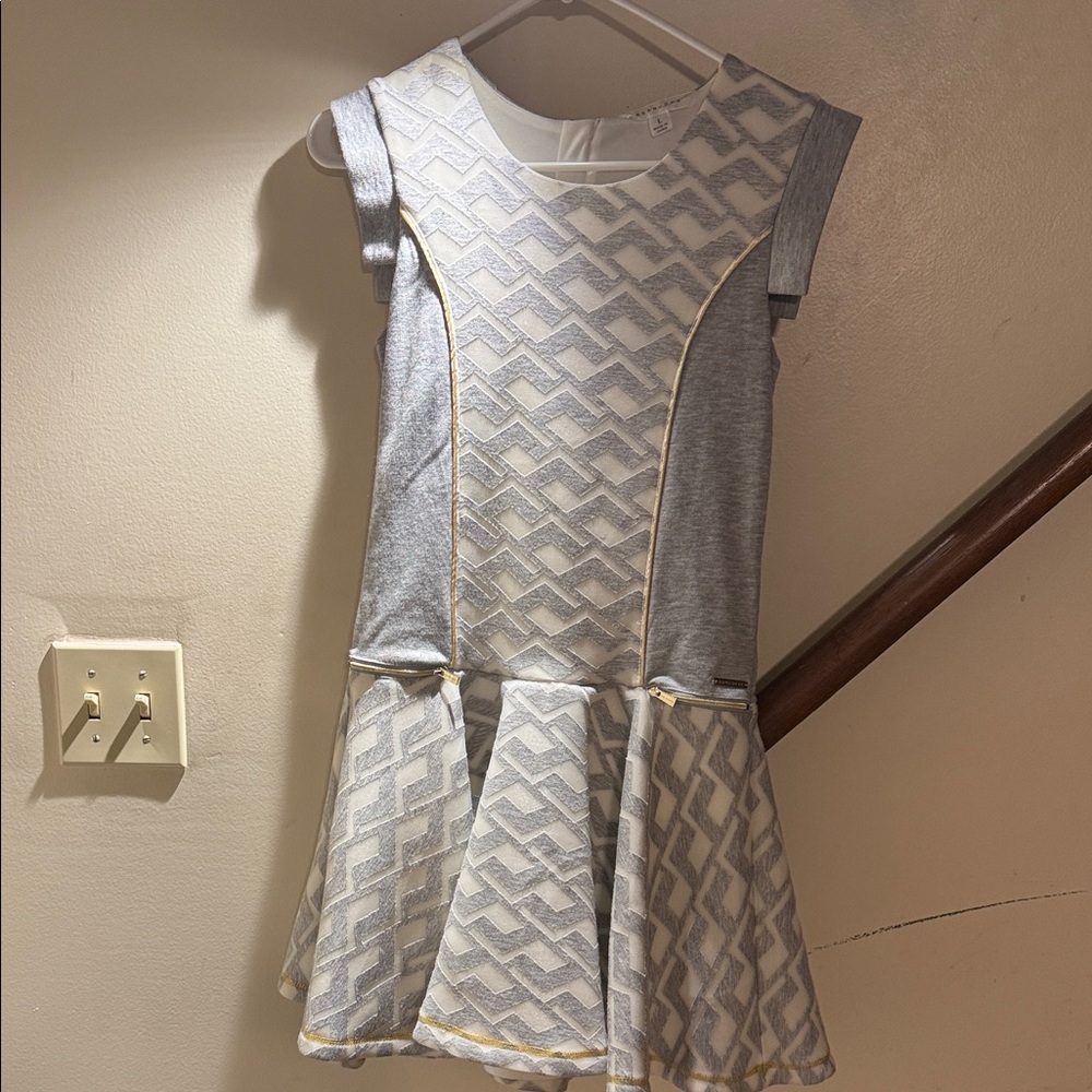 Sean John Gray and White Kids Dress